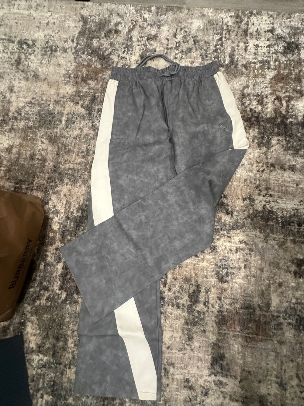 Gray Drawstring Bottoms - Picture 3 of 5